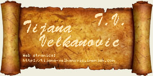 Tijana Velkanović vizit kartica